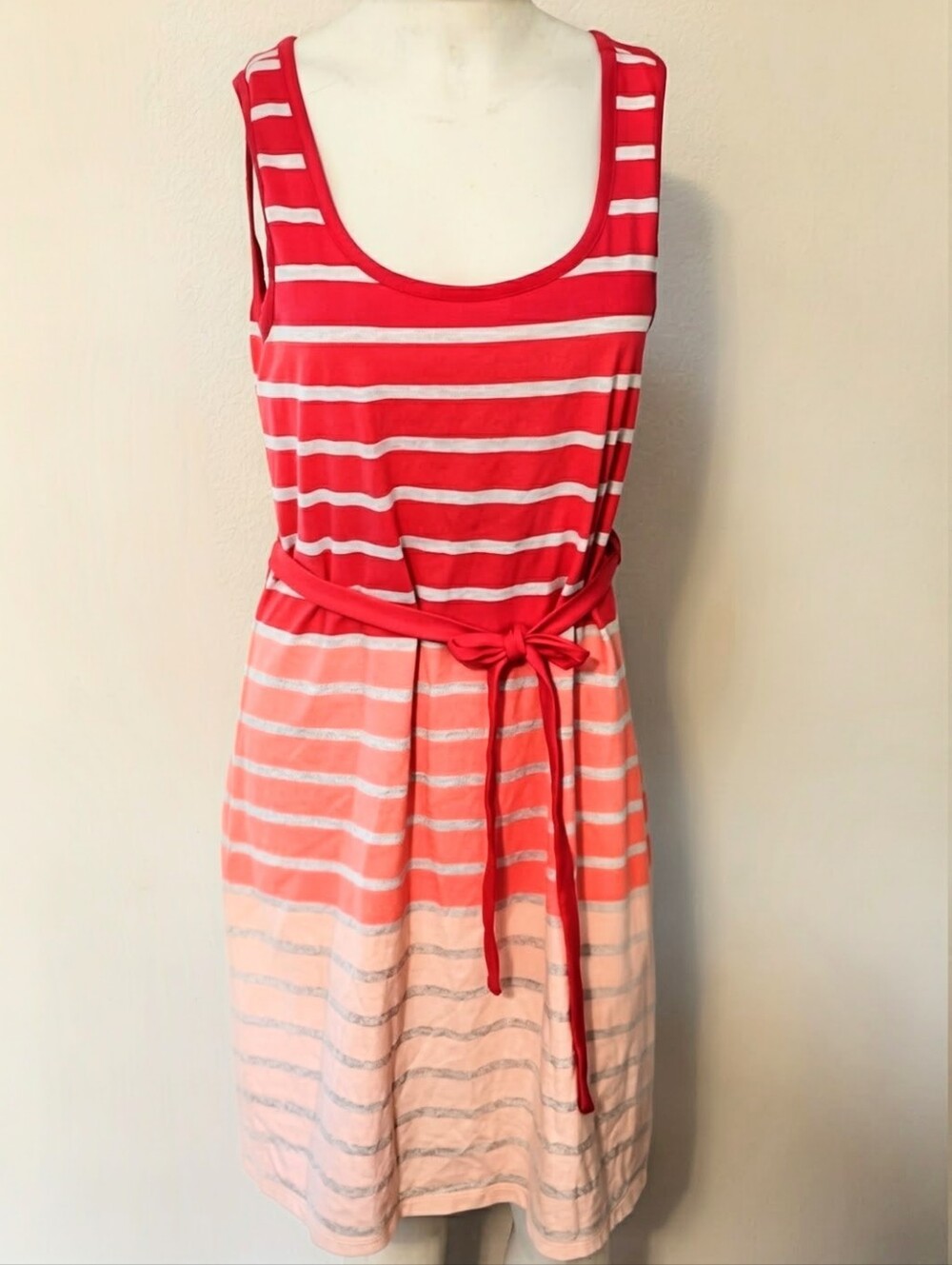 Tommy Hilfiger cotton summer stripped coral dress